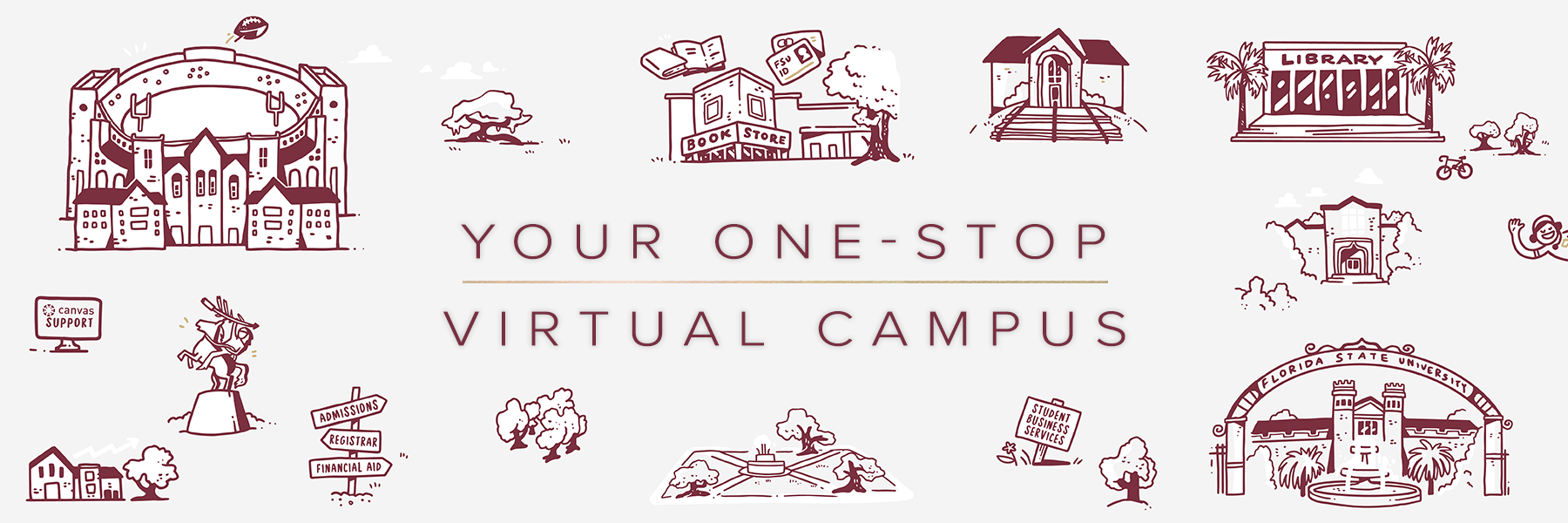 "Image with text: Your One-Stop Virtual Campus"